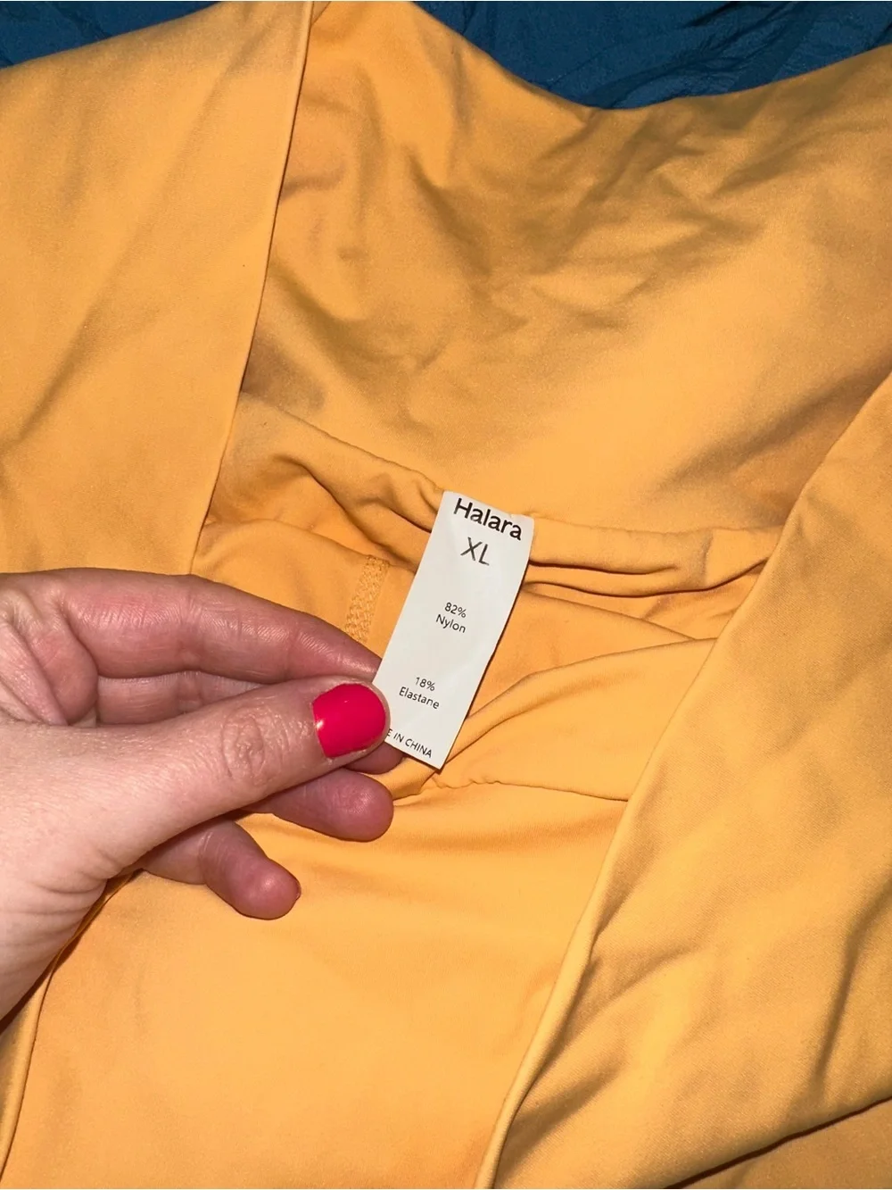 HALARA Bright Yellow/Orange High-Waist Athletic Shorts
